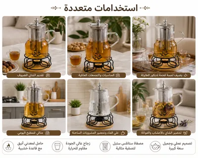 Transparent stainless-steel teapot