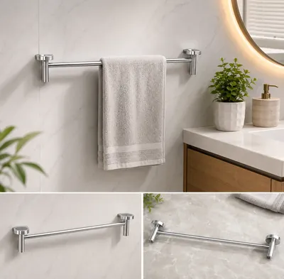 Silver Stainless Steel Towel Hook