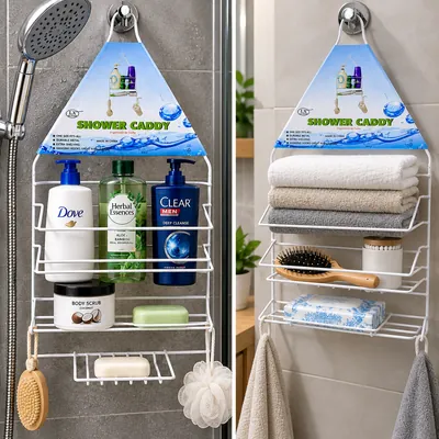 Hanging bathroom shelf