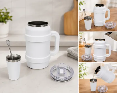 Stainless Steel Thermos with Cup