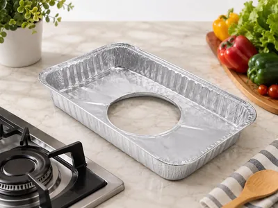 Aluminum foil liners for gas burners protection