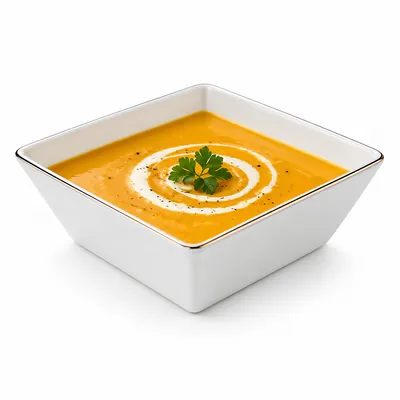 Deep square porcelain plate