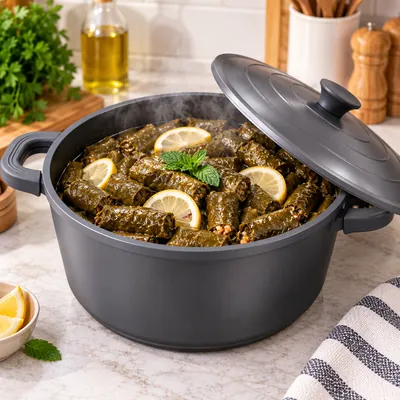 Smart Granite Pot with Metal Lid