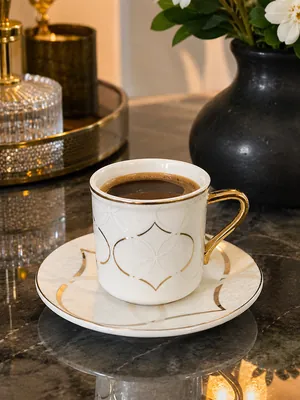 Porcelain coffee cup set