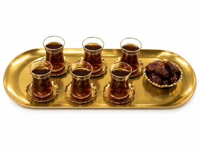 Golden Serving Tray