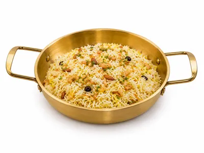 Gold plate with two handles