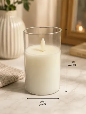 Black candle in a glass holder