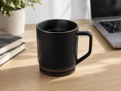 Ribbed Ceramic Cups Set