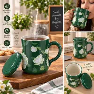 Floral Ceramic Mug
