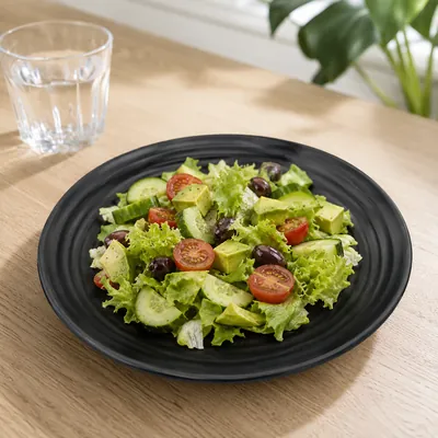Black Melamine Plate