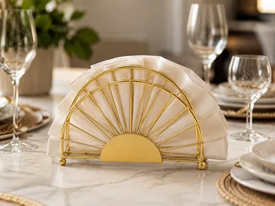 Gold Table Napkin Holder