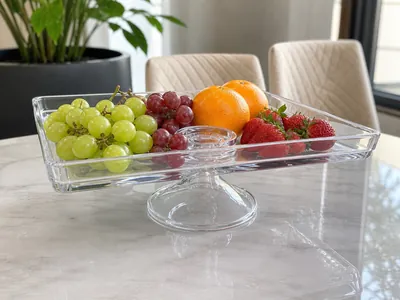 Rectangular Serving Platter with Stand