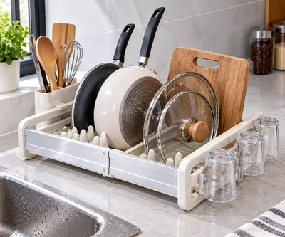 Smart Aluminum Dish Organizer