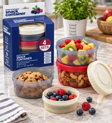 Plastic snack containers