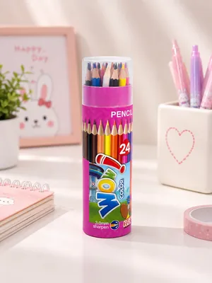 Cylindrical Wooden Colored Pencils