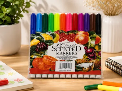 Fruit-scented marker colors