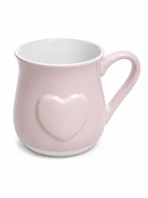 Heart-shaped ceramic mug
