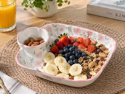 Floral Decorated Porcelain Plate