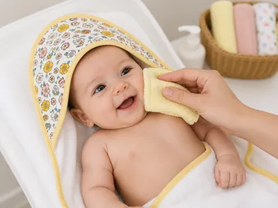 Baby hooded towel set