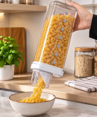 Legumes storage container with measuring cup