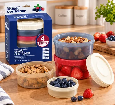 Plastic Snack Container Set
