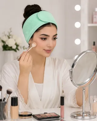 Hair band for applying a face mask