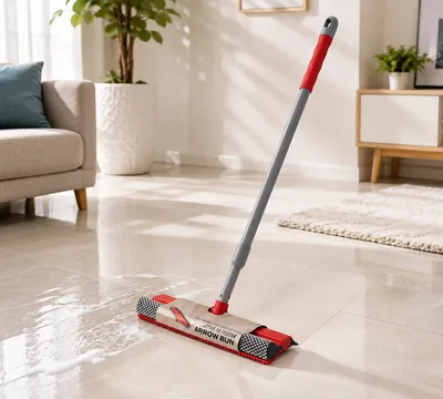 Cleaning mop with sponge