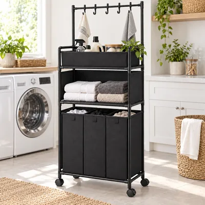 2-tier organizer cart with hanger
