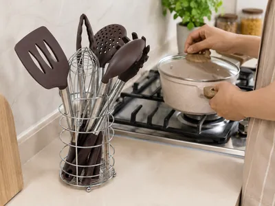 Silicone Utensil Set with Holder