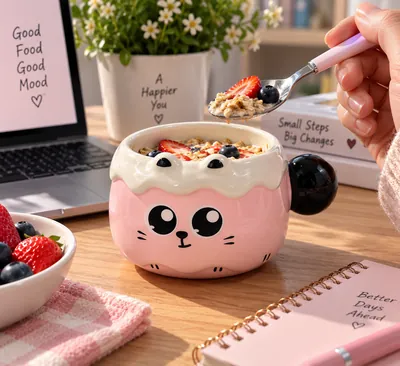 Animal-shaped ceramic mug