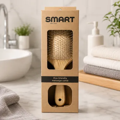 Square Wooden Hair Brush