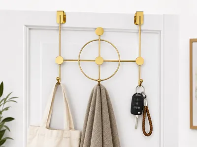 Gold metal door hanger
