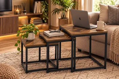 Wooden Coffee Table Set