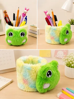 Cute Animal-Shaped Furry Pen Holder