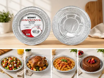 Round aluminum foil pans