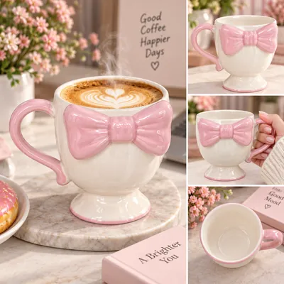Ceramic Mug with Bow