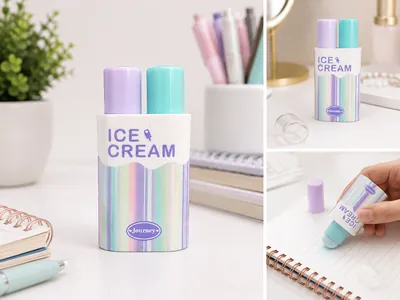 Ice Cream-Shaped Highlighters