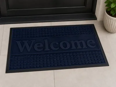 Engraved Velvet Welcome Mat