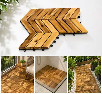 Wooden Garden Tiles