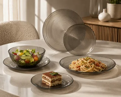 Brown Plate Set