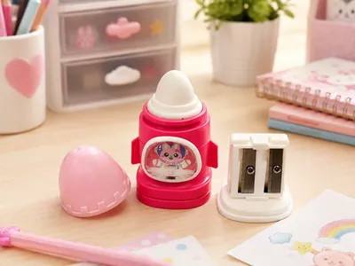 Shuttle-Shaped Eraser & Sharpener