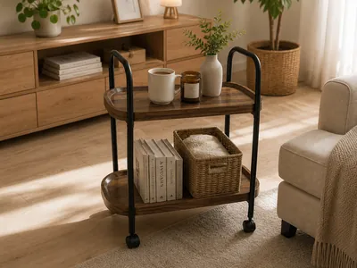 Two-Tier Rectangular Serving Table
