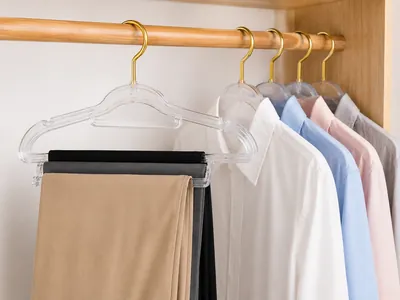 Clear Plastic Clothes Hanger
