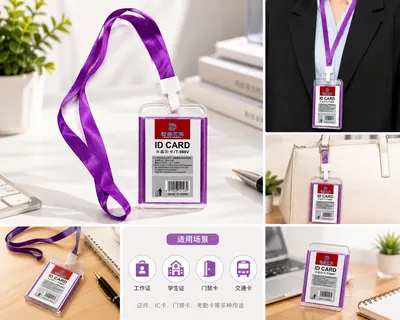 ID card holder with lanyard