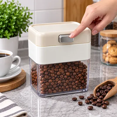 Acrylic storage container with lid