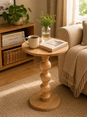 Round Wooden Table