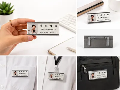 Metal name badge
