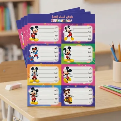 Book and Notebook Stickers with Cartoon Character Designs