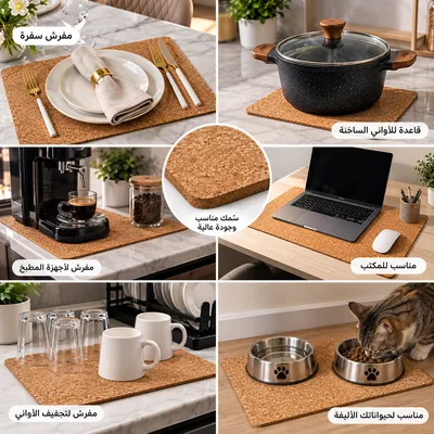 Rectangular cork coaster
