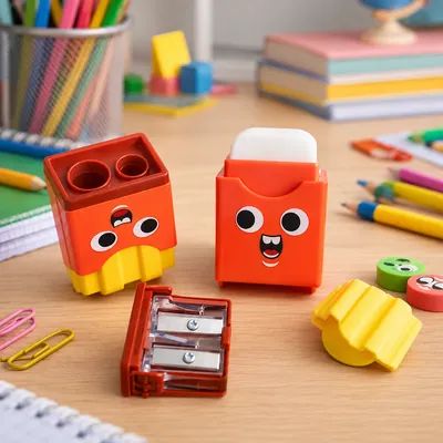 Colorful Sharpener and Eraser